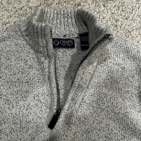 Chaps 1/4 zip chinky knit sweater - Picture 4 of 5